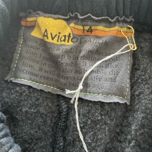 Aviator Nation girls black lightning bolt sweatpants.  NWT